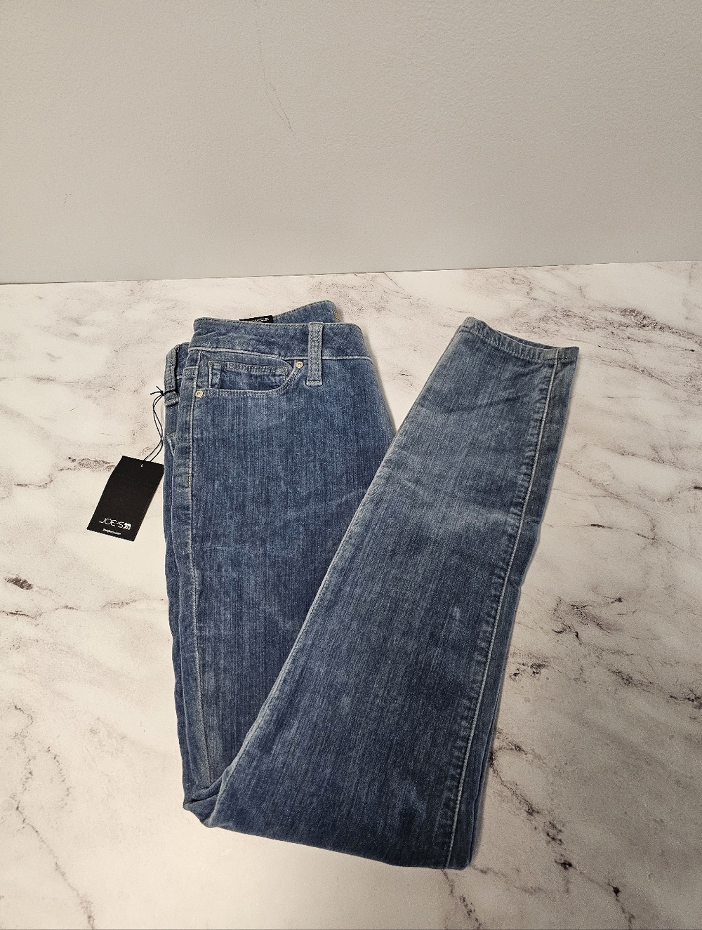 Joe's Jeans High Rise Skinny Ankle Suede Blue Jeans‎ 26 NWT - Picture 4 of 9
